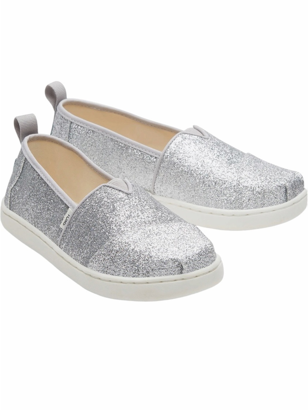 Tom’s Alpargata Glitter Canvas Classic Slip on Shoe size 6‎